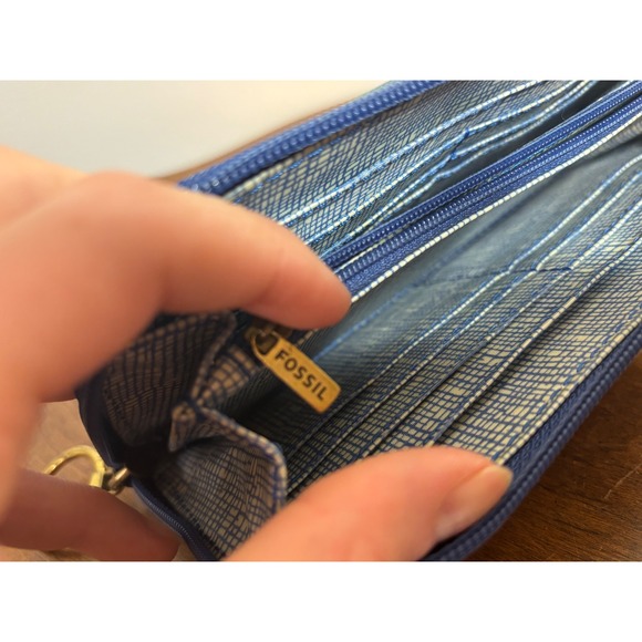 Fossil Geometric Multicolor Zip Around Wallet Organizer - Picture 7 of 7